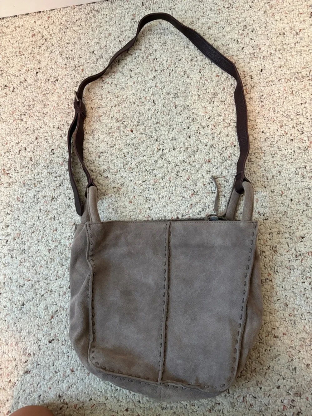 Taupe Suede Crossbody Bag - the Sak